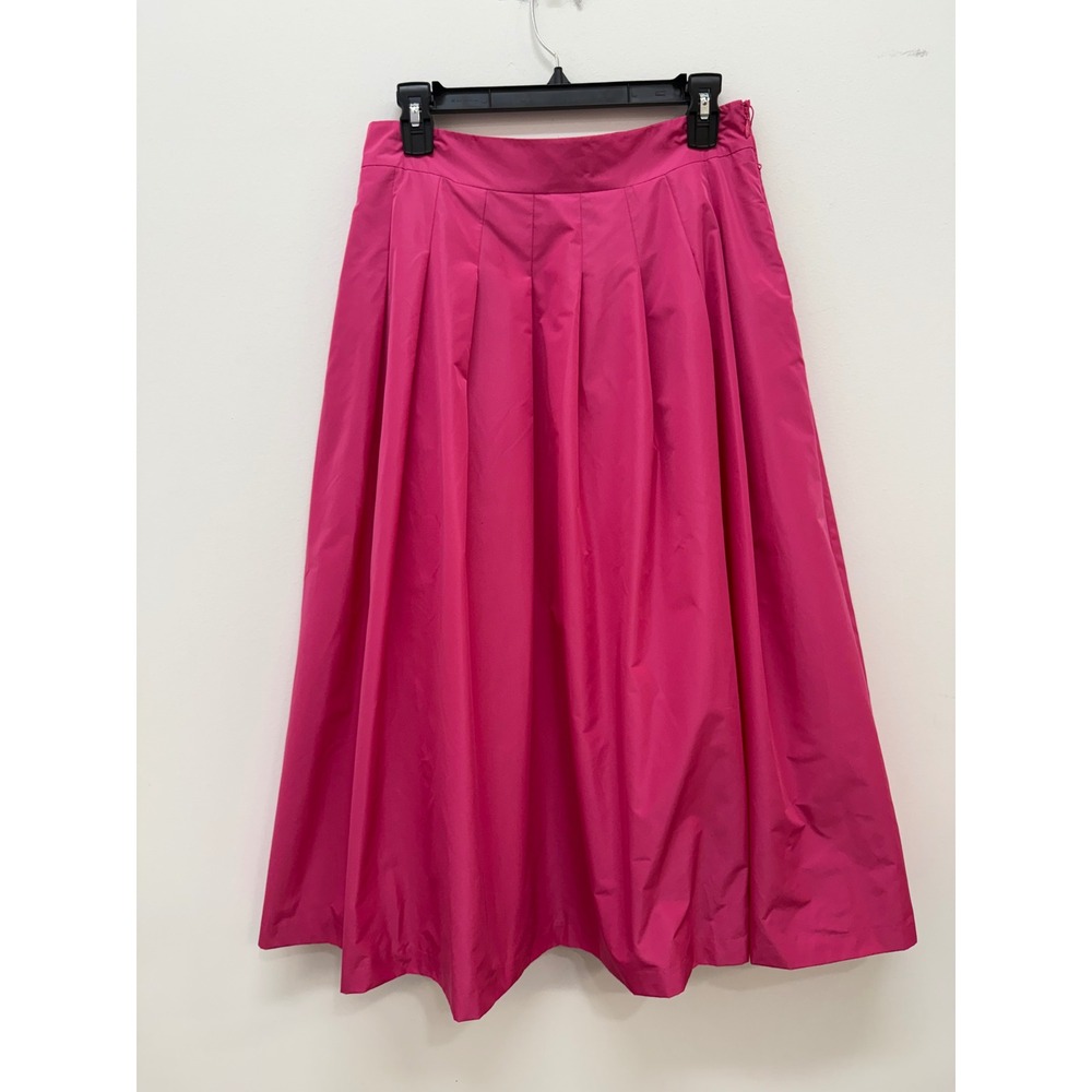 Talbots Pleated Midi Skirt 4 Pink A-Line Taffeta Style Special Occasion $149